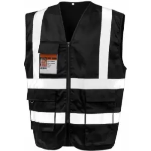 Image of SAFE-GUARD by Result Unisex Adult Heavy Duty Security Vest (S) (Black) - Black