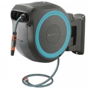 Image of Gardena Wall Mounted Automatic Roll Up Hose Reel 1/2" / 12.5mm 25m