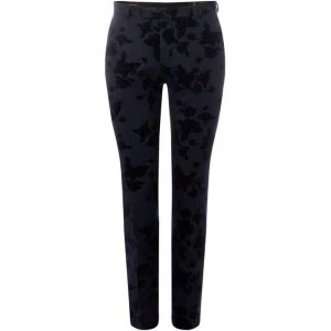 Image of Label Lab Colada Floral Flocked Suit Trouser - Navy