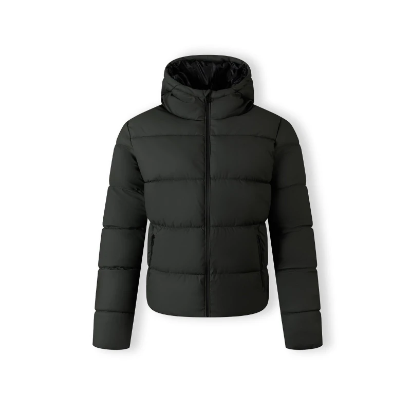 Image of Minoti Men padded jacket with hood zip pockets khaki Khaki male X Small