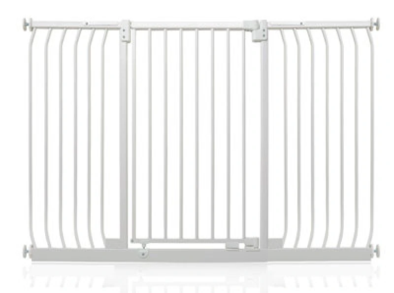 Image of Safetots Extra Tall Elite Safety Gate, 152Cm - 161Cm, Matt White, Extra Tall 96.8Cm In Height, Pressure Fit Stair Gate