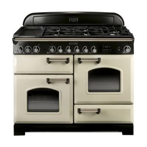 Image of Rangemaster CDL110DFFCR-B Classic Deluxe 110cm Dual Fuel Range Cooker Cream-B