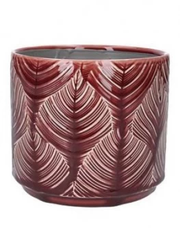 Image of Gisela Graham Medium Berry Leaf Ceramic Pot