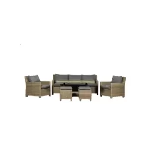 Image of A-mir - WENTWORTH 7 Seater 6pc Sofa Dining Set with Adjustable Height Table
