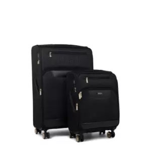Image of Biba Opulence 4 Wheeled Soft Black Suitcase