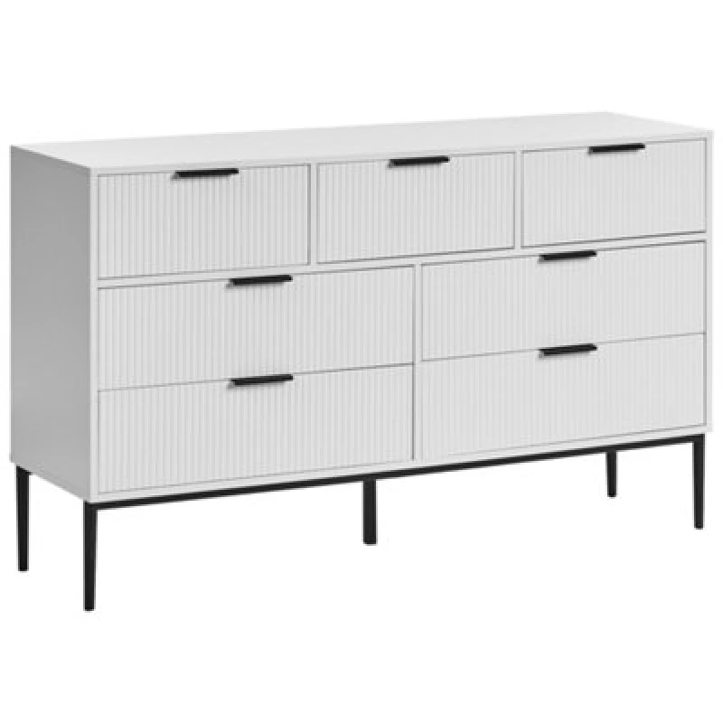 Image of Beliani 7 Drawer Chest Leduc White