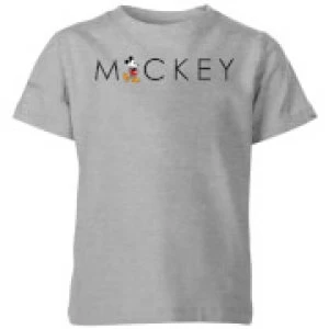 Image of Disney Kick Letter Kids T-Shirt - Grey - 7-8 Years