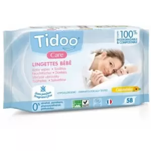 Image of Compostable Wipes - Perfume Free - 58s - 93770 - Tidoo