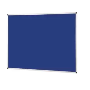 Image of Metroplan Felt Notice Board 1200x900mm Aluminium, Blue