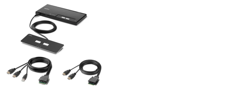 Image of Belkin F1DN202MOD-HH-4 KVM switch Black