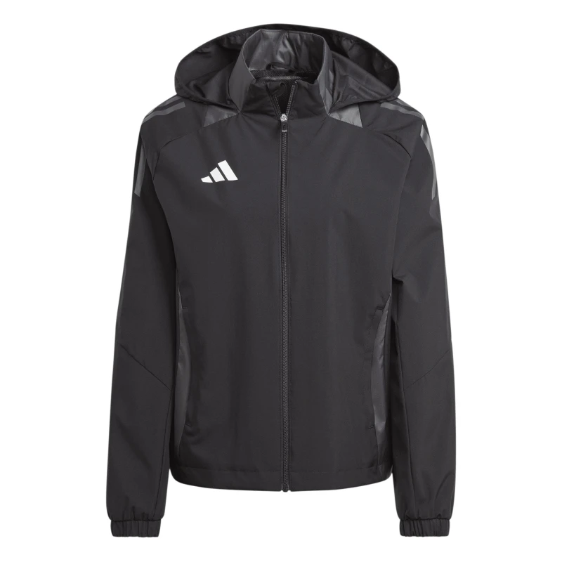 Image of adidas Womens Tiro24 Rain Anorak Black/Dark Grey female 6 (XXS)