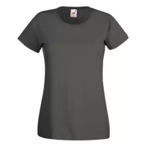 Image of Fruit Of The Loom Ladies/Womens Lady-Fit Valueweight Short Sleeve T-Shirt (XL) (Light Graphite)