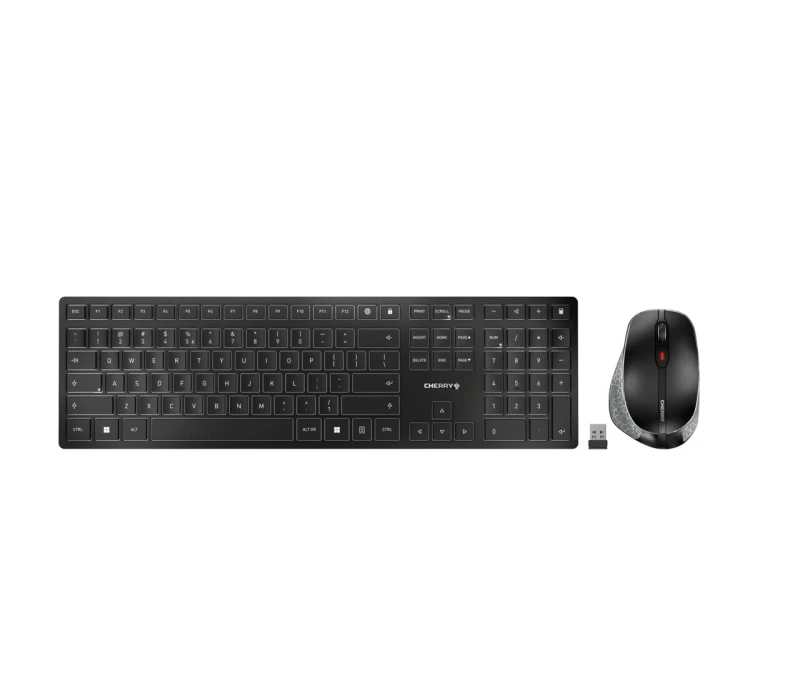 Image of Cherry CHERRY DW 9500 SLIM keyboard Mouse included Universal RF Wireless + Bluetooth QWERTY English Black, Grey JD-9500EU-2