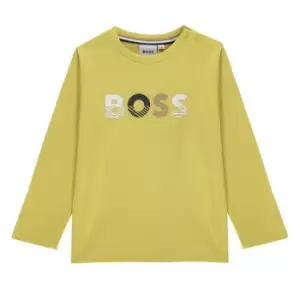 Image of Boss Long Sleeve Logo T-Shirt Infant Boys - Yellow