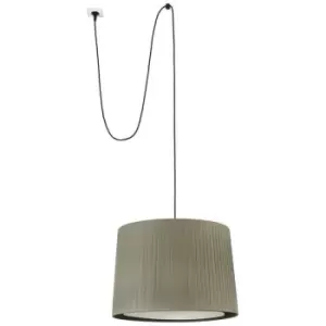 Image of Faro Lighting - Faro Samba Black, Green Cylindrical Pendant Lamp With Plug