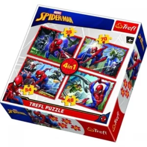 Image of Spider Man Web (4 in 1) Puzzle