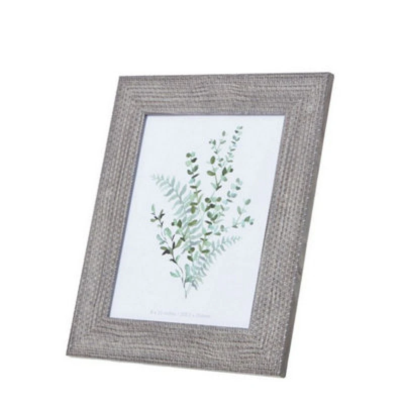 Image of Hill Interiors Woven Photo Frame 8 X 10 - Wood - L1 X W29 X H34cm - Grey