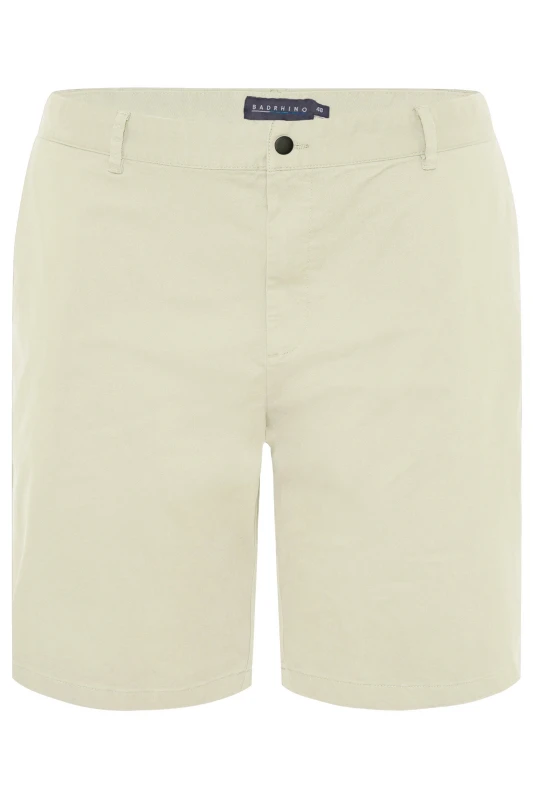 Image of BadRhino BadRhino Men Stretch Chino Shorts in Stone Size: 48R Stone 48R Male 5059738085044