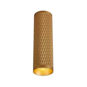 Image of Luminosa Lighting - 20cm Surface Mounted Ceiling Light, 1 x GU10, Champagne Gold