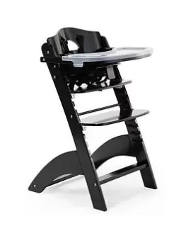 Image of Childhome Lambda 3 Black Highchair + Tray Cover
