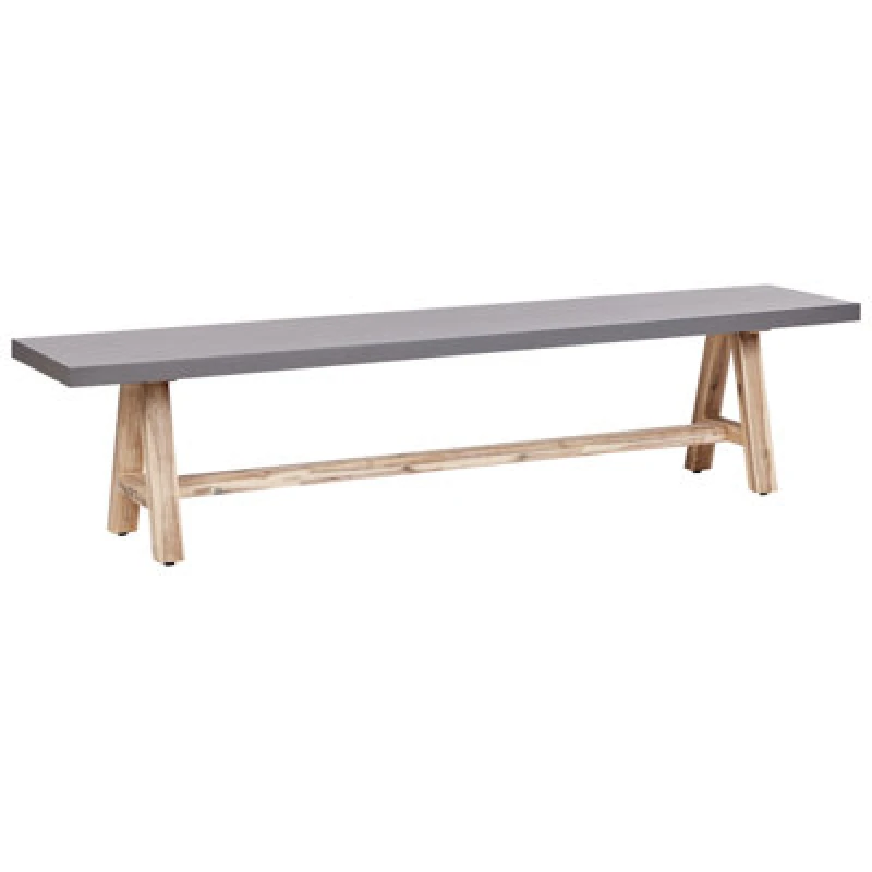 Image of Beliani Garden Bench Tonnare 200 Cm Concrete Grey