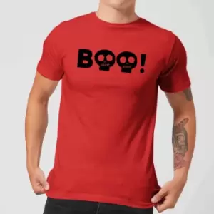 Image of Boo! Mens T-Shirt - Red - S