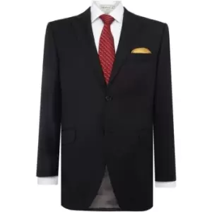 Image of Howick Tailored Fenwick SB2 Twill suit jacket with notch lapel - Black