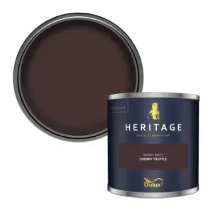 Image of Dulux Heritage Velvet Matt Cherry Truffle Matt Emulsion Paint 125ml