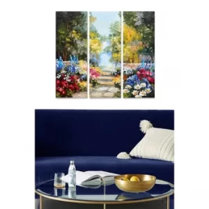 Image of MDF75470429 Multicolor Decorative MDF Painting (3 Pieces)