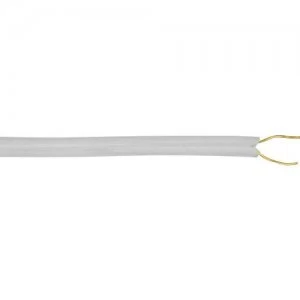 Image of Labgear 0.5mm 2 Core Solid Bell Wire White Round - 5 Meter