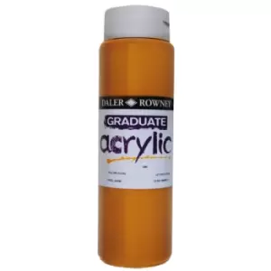 Image of Daler Rowney 123500690 Graduate Acrylic Paint 500ml Yellow Ochre