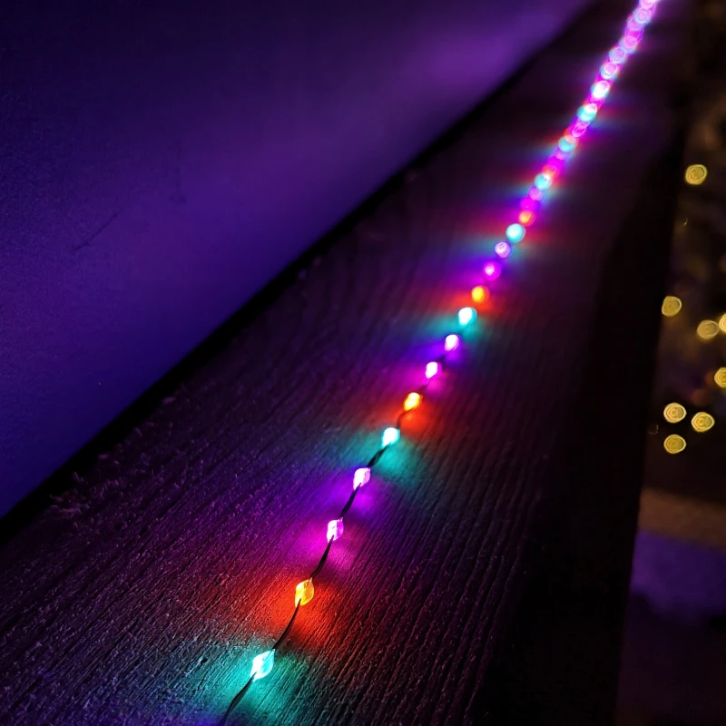 Image of 12.8m Compact MicroBrights Christmas Lights with 800 LEDs in Rainbow
