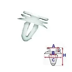 Image of ROMIX Clip C10156 VW,SEAT,Lupo (6X1, 6E1),Amarok Pickup (2HA, 2HB, S1B, S6B, S7A, S7B),Amarok Pritsche / Fahrgestell (S1B, S6B, S7B),AROSA (6H)