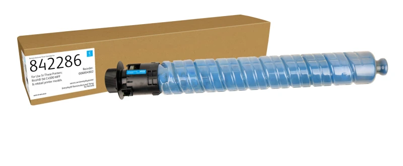Image of Xerox Everyday Cyan Remanufactured Toner by Xerox compatible with Ricoh 842286, Standard capacity 006R04902