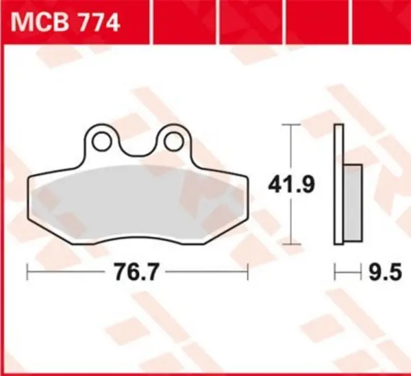 Image of TRW Organic Allround MCB774 Brake pad set Brake Pad Set, disc brake (402)