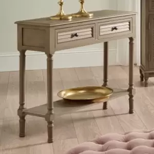 Image of Taupe Pine Wood Console Table