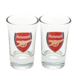 Image of Arsenal FC 2 Pack Shot Glass Set