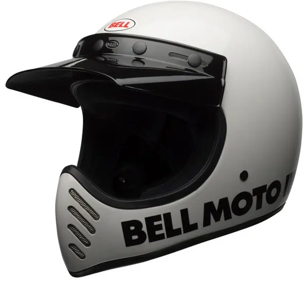 Image of Bell Moto-3 Classic Solid Gloss White Full Face Helmet XL