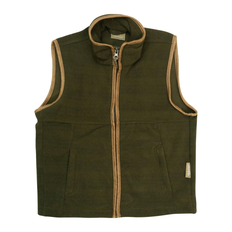 Image of Jack Pyke Countryman Thermal Fleece Gilet in Dark Olive Size: 2XS Dark Olive Unisex 2XS