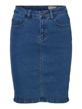Image of VERO MODA Vmhot High Waist Pencil Skirt Women Blue