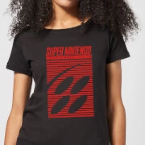 Image of Nintendo Retro Logo Womens T-Shirt - Black