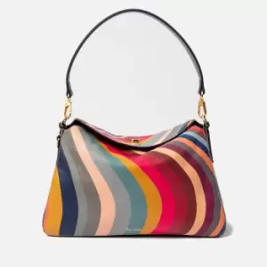 Image of Paul Smith Swirl Printed Leather Shoulder Bag