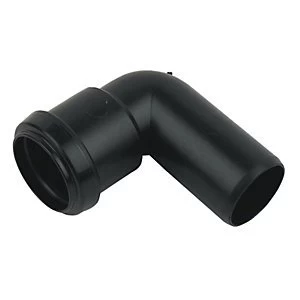 Image of FloPlast WP27B Push-fit Waste 90 Deg Conversion Bend - Black 40mm