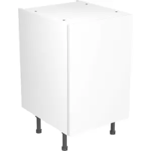 Image of Kitchen Kit Flatpack Slab Kitchen Cabinet Base Unit Ultra Matt 500mm in White MFC