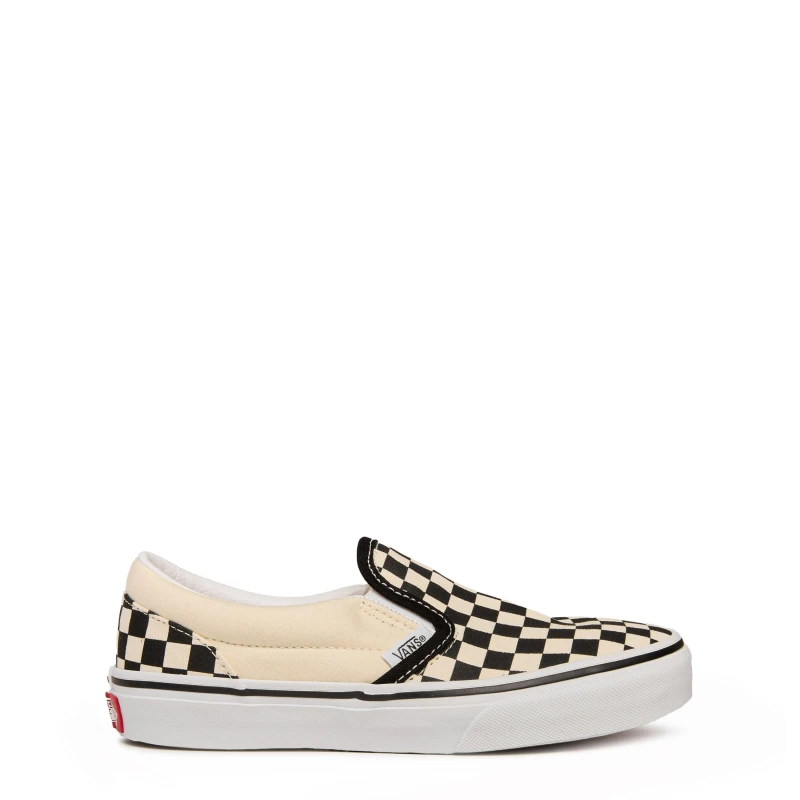 Image of Vans Black & cream classic slip-on Junior trainers White / Black UK 10 (EU 27)