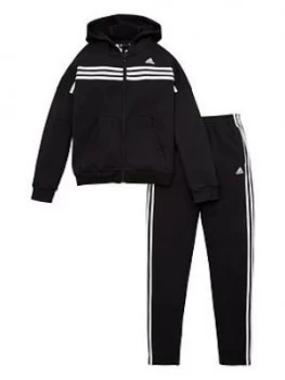 Image of Adidas Childrens Jb Cotton Tracksuit - Black