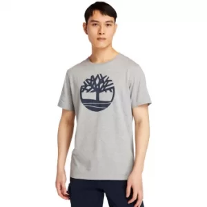 Image of Timberland Kennebec River Tree Logo T-Shirt For Men In Grey, Size M