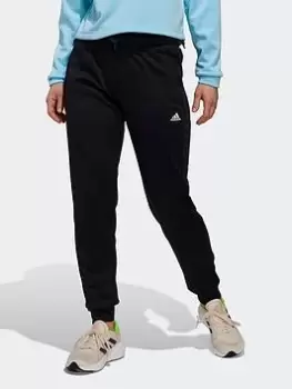 Image of adidas AEROREADY Tapered Joggers, Black/White Size XL Women