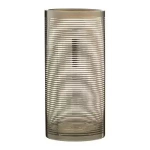 Image of Premier Housewares Cylinder Glass Vase with Nickel Stripe - Small