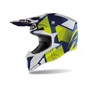 Image of Airoh Wraap Raze Blue Yellow L